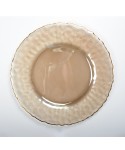 Dessous d'assiette doré avec bords finement textures 33cm