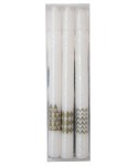 Golden decorative torch candles - set of 3