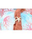 Golden starfish napkin rings - set of 4