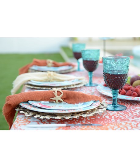 Golden starfish napkin rings - set of 4