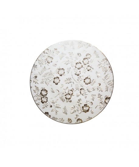 Round gold flower design plate mat