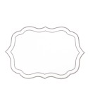 White and silver plate mat