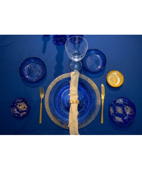 Lot de 4 ronds de serviette chaîne dorée