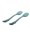 Turquoise acrylic salad servers