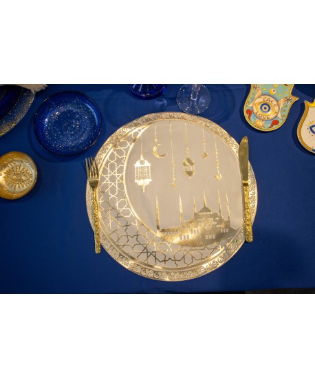 Orient gold plate mat