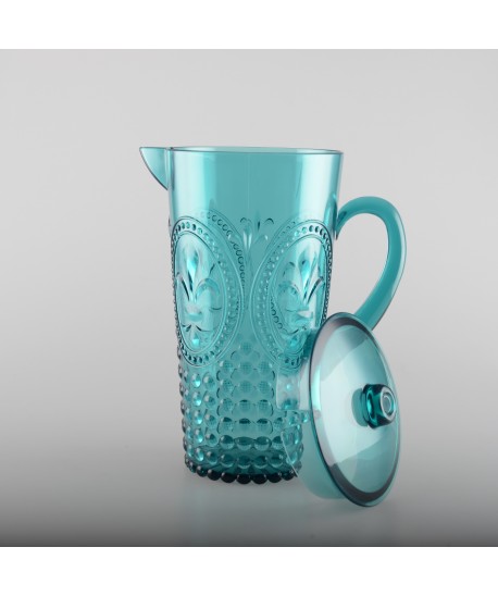 Pichet turquoise en acrylique