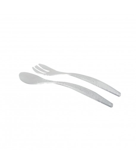 Bubble acrylic salad servers