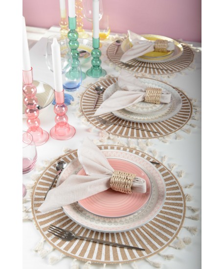 Assiette plate rose - coachella