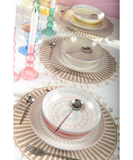 Assiette creuse rose - coachella