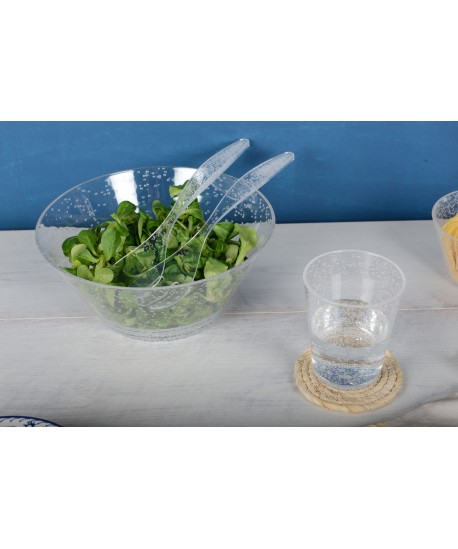 Bubble acrylic salad servers