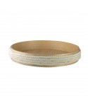 Plateau rond en bois avec corde 45cm