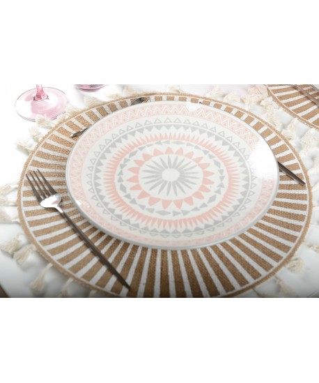 White Aztec placemat