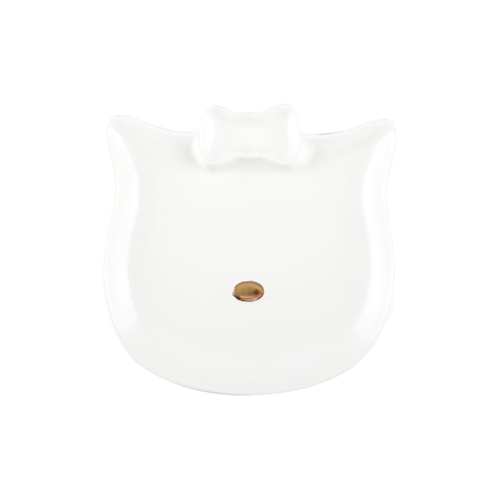 Assiette à dessert chat nez doré