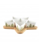 Set apéritif de 6 coupelles sapin