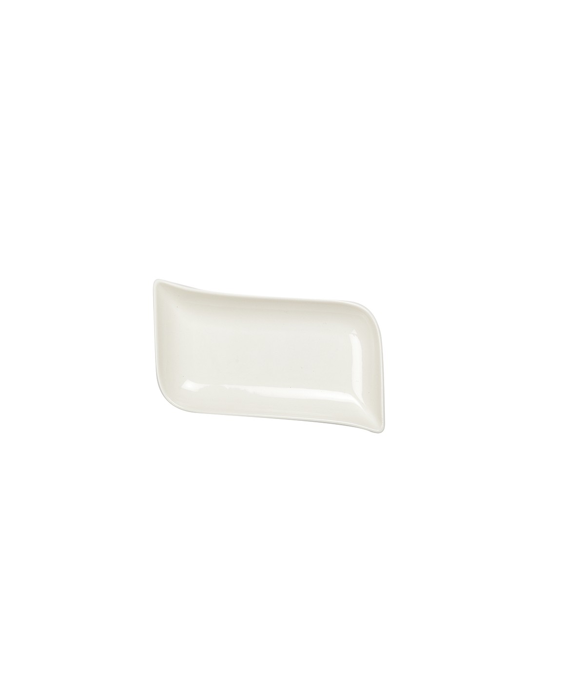 White rectangular ceramic bowl 6x7cm