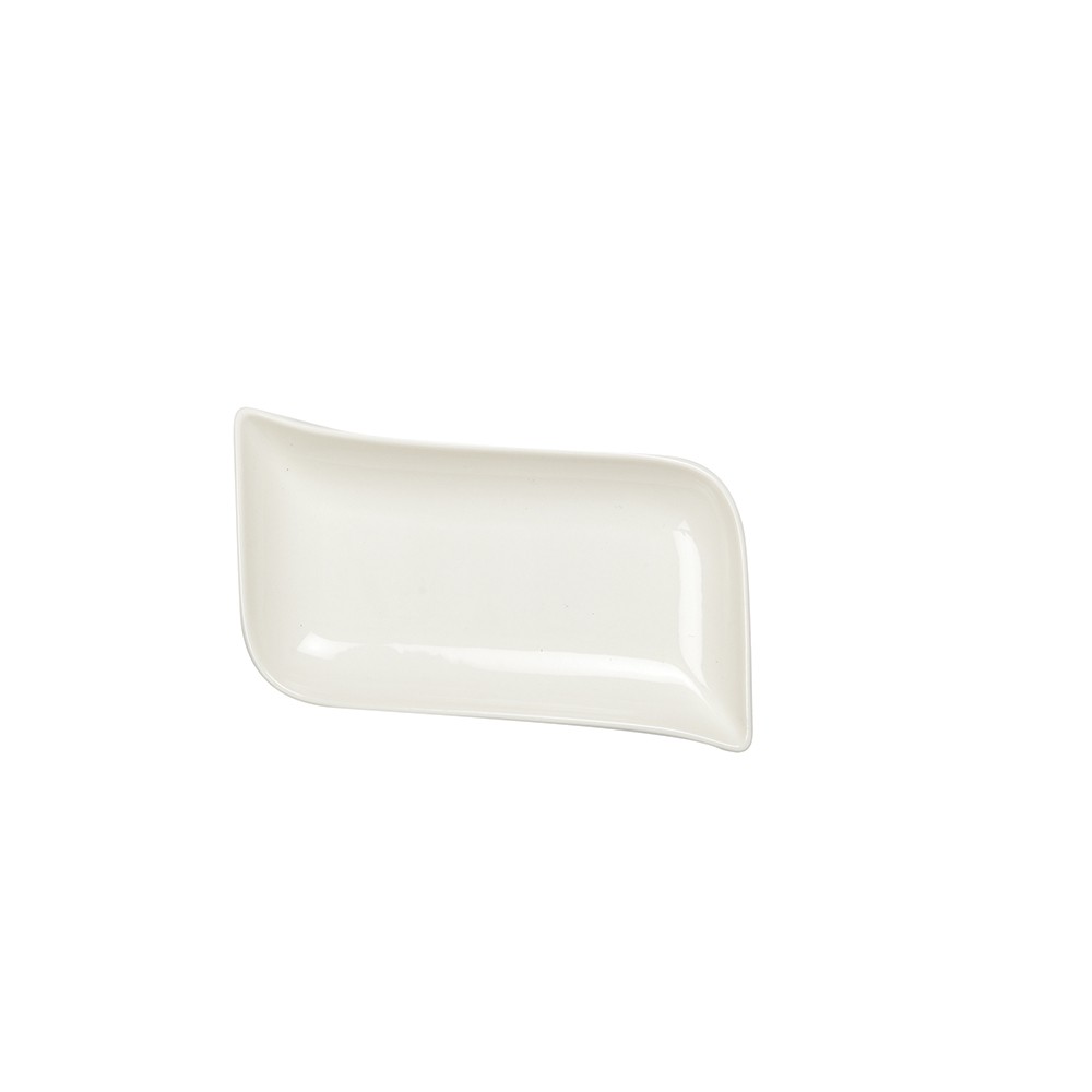 White rectangular ceramic bowl 6x7cm