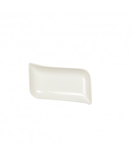 White rectangular ceramic bowl 6x7cm