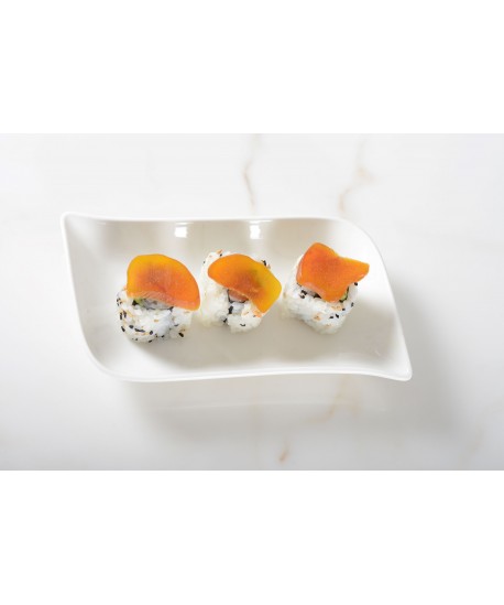 White rectangular ceramic bowl 6x7cm