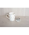 Mug set - saucer and tea strainer