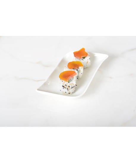 White rectangular ceramic bowl 6x7cm