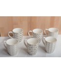 Mugs géométriques 350ml - lot de 6