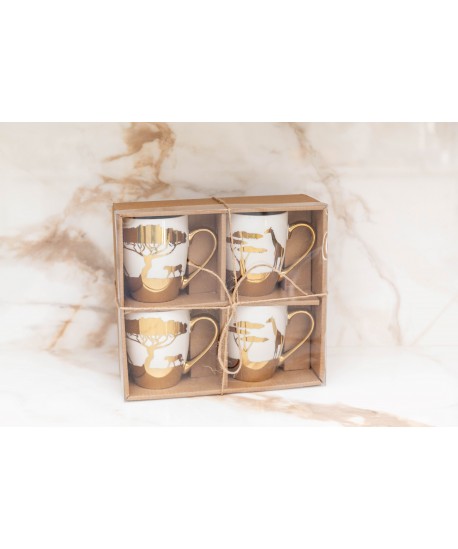 Golden Savane mugs - set of 4