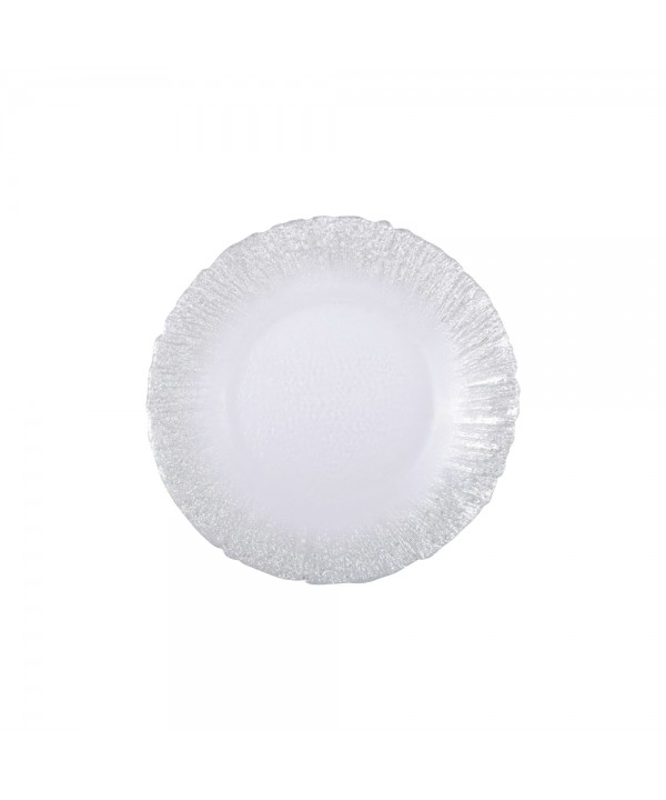 Dessert plate - silver flash