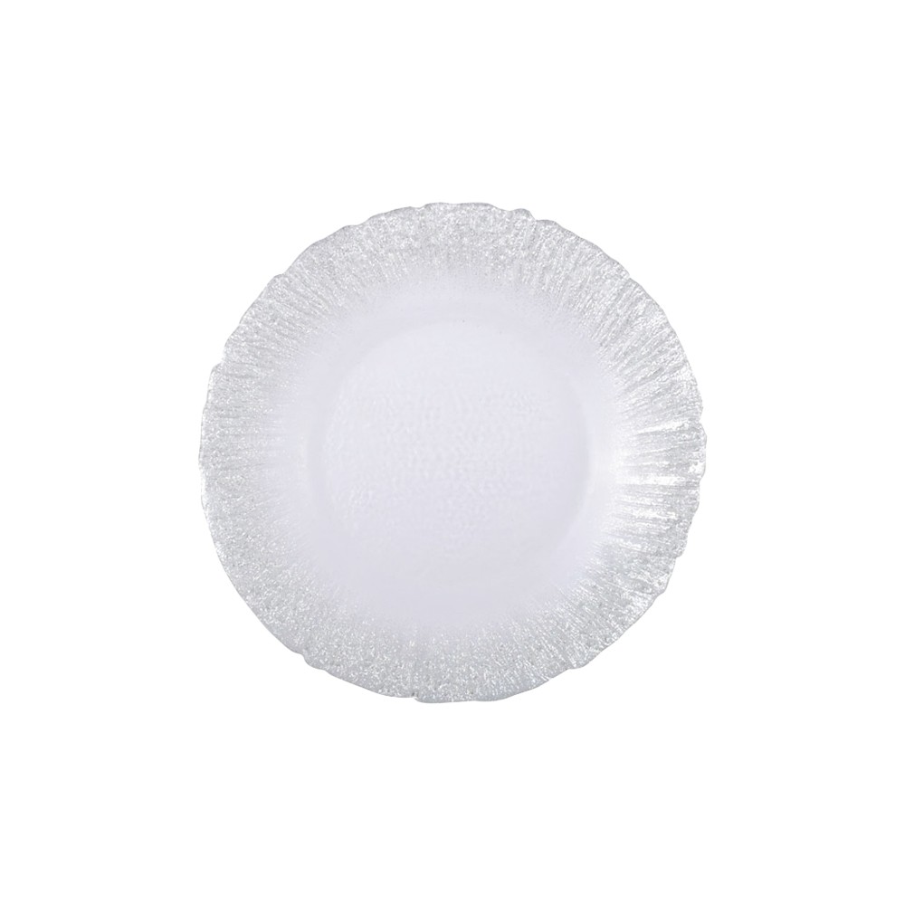 Dessert plate - silver flash
