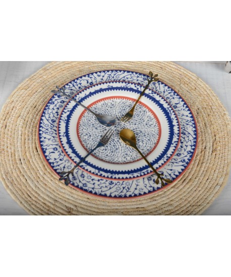 Silver leaf dessert spoons - set of 6