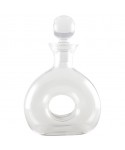 Glass whiskey decanter with hole 19x27.5cm