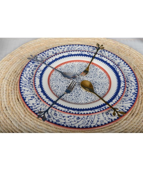 Silver leaf dessert forks - set of 6