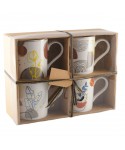 Mugs art déco 390ml - lot de 4