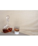 Glass whiskey decanter with hole 19x27.5cm