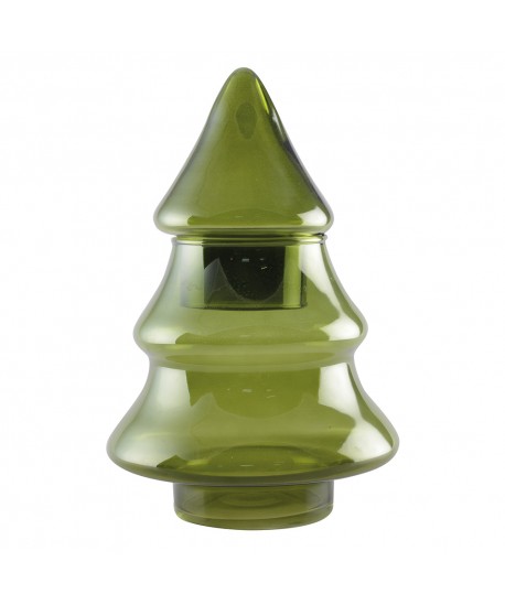 Green tree glass candy jar 16x16x25cm