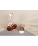 Glass whiskey decanter with hole 19x27.5cm
