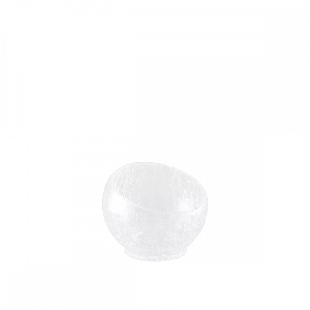 Bol en verre effet craquelé grand modèle 18x18x15cm