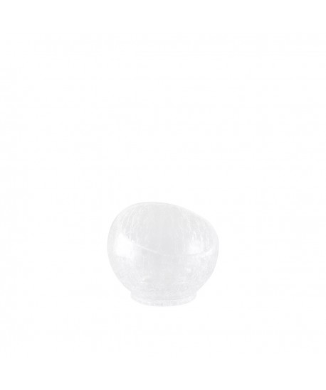 Bol en verre effet craquelé grand modèle 18x18x15cm