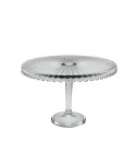 Plat à tarte sur pied en verre grand modèle 32x32x21cm
