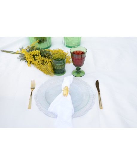 Assiette plate transparente 28cm