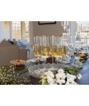 Flûtes à champagne bord doré 210ml - lot de 6