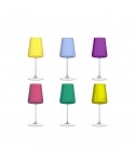 Verres à vin 400ml 6 couleurs - lot de 6