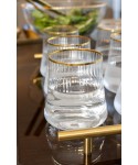 Verres à eau bord doré 350ml - lot de 6