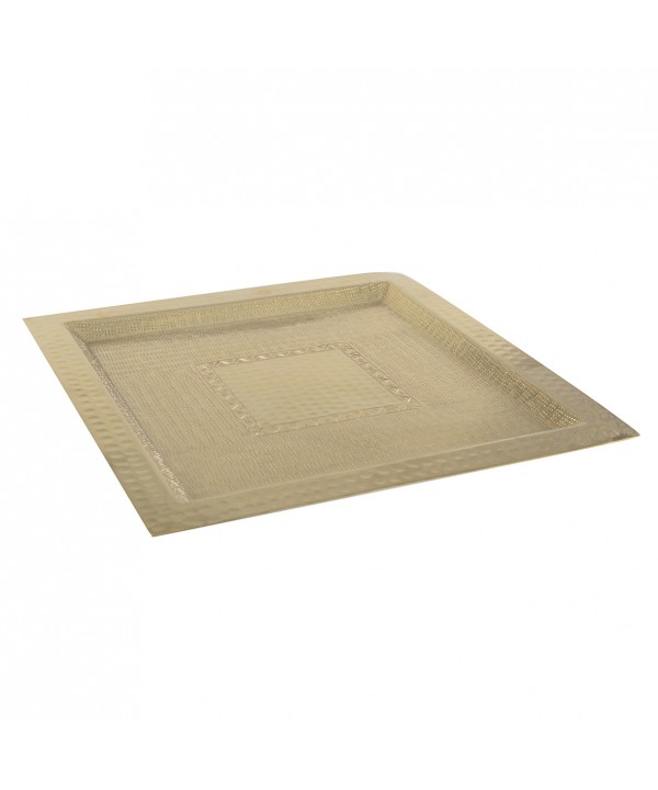 Plateau carré doré 38cm