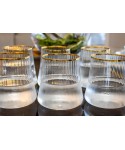 Verres à eau bord doré 350ml - lot de 6