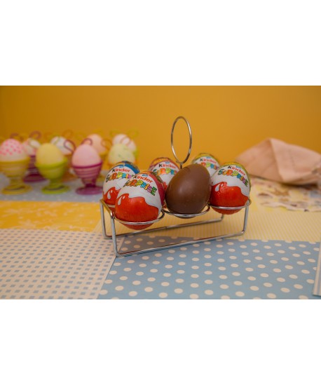 Support 6 œufs argent