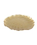 Large golden leaf glass bowl 27x25.5x2.5cm