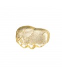 Cracked golden glass elephant bowl 15x22x2cm