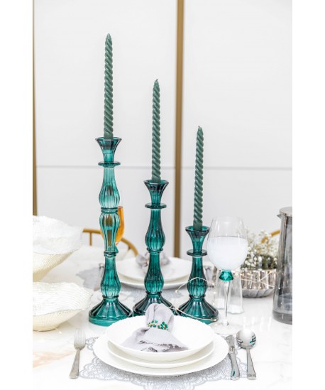 Chandelier turquoise grand modèle h41cm