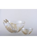 Transparent bowl with golden leaf
