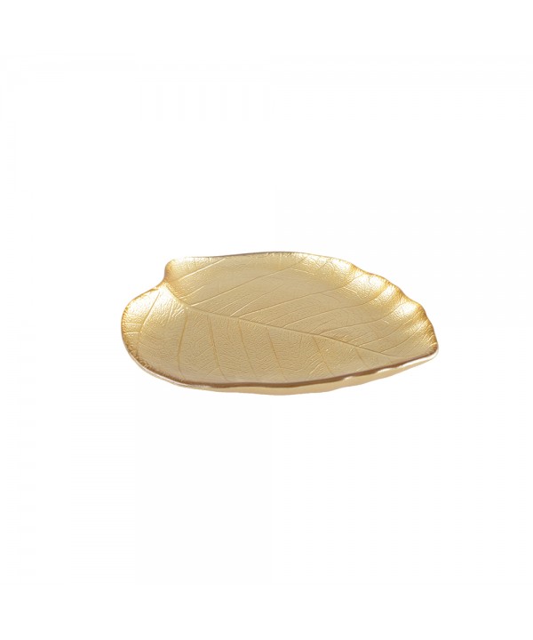 Small golden leaf bowl 18x17x2cm